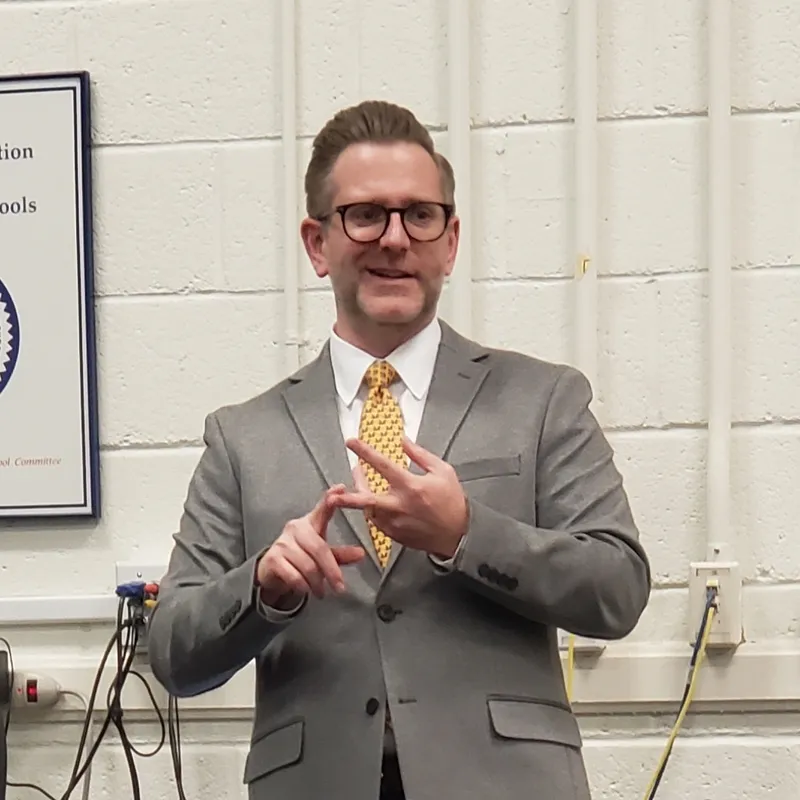 R.W. Baird & Co. Public Finance Director Mark Rawlings speaks to the Murray Board of Education during Thursday's meeting.