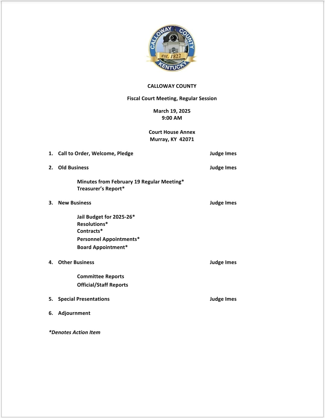 Fiscal Court Mtg 3.19.25